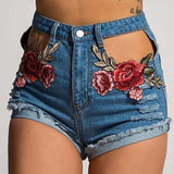 High Waist Denim Jeans Shorts