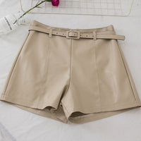 Casual PU Leather Shorts