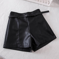 Casual PU Leather Shorts