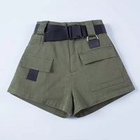 Elastic High Waist Shorts