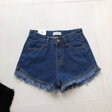 Fringed woolen shorts