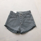 Fringed woolen shorts