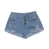 Blue Crimping Shorts