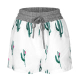 Cactus Print Elastic Short