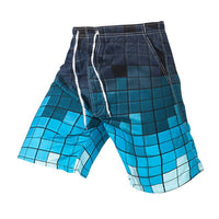 Plaid Printed Men Beach Shorts